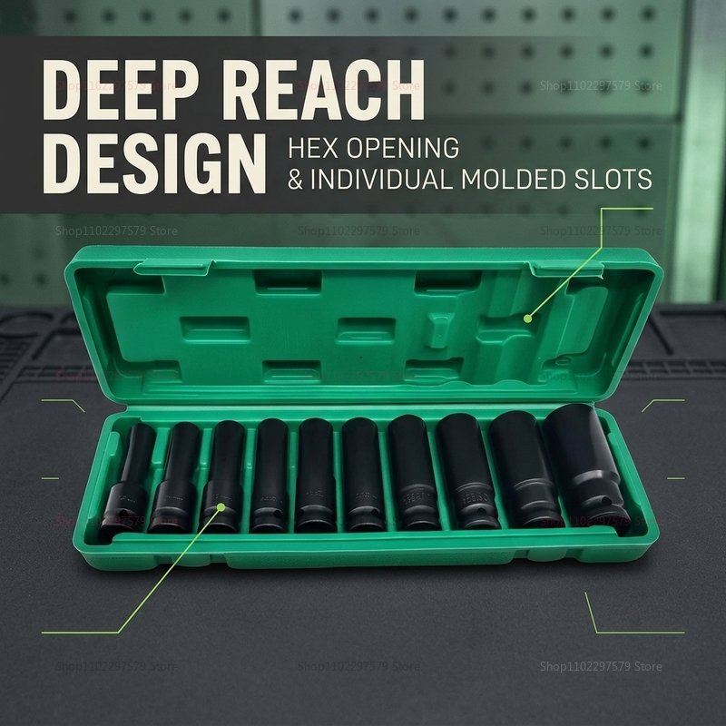 10pcs Socket Wrench Set 8-24mm - Hand Tools In Workshop review and price