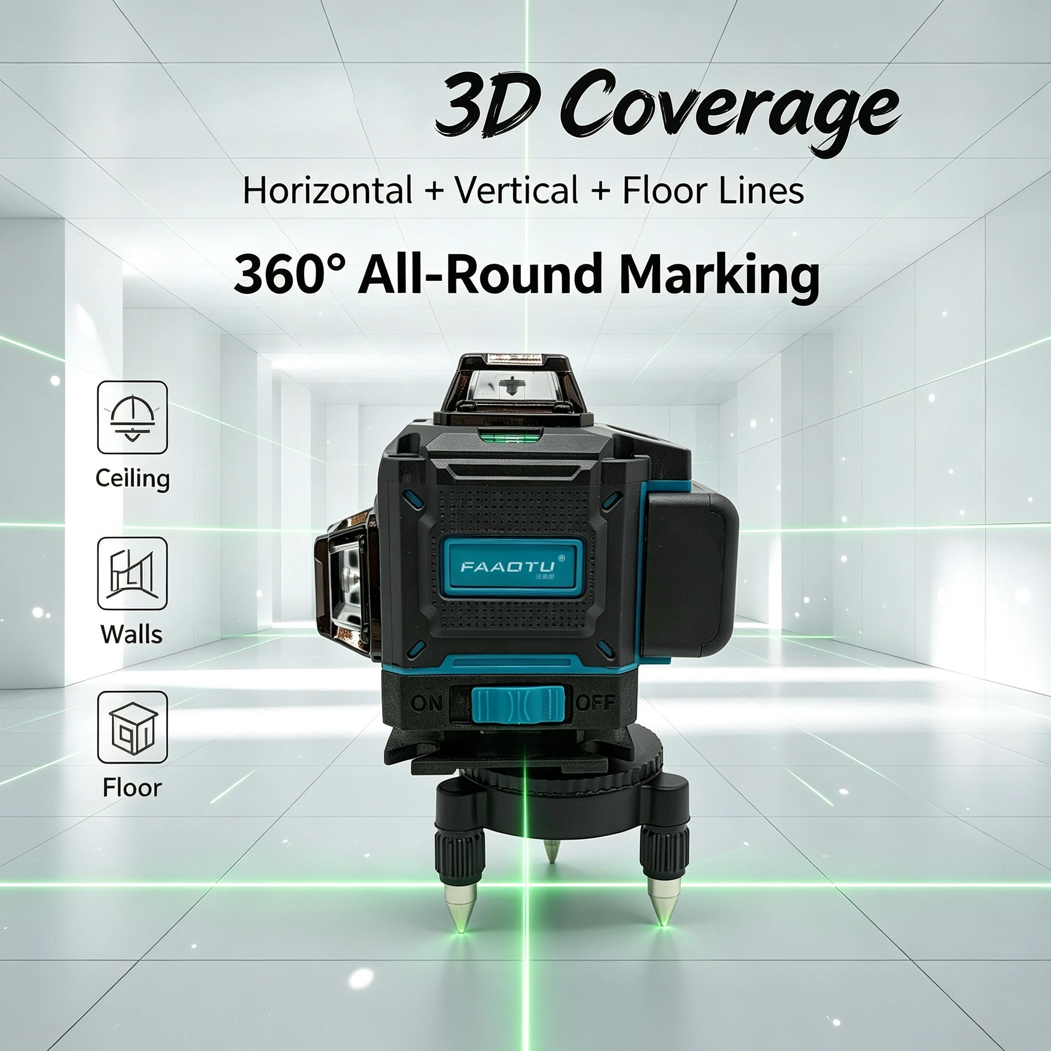 FAAOTU 4D 16-Line 360° Laser L - Spirit Level review and price