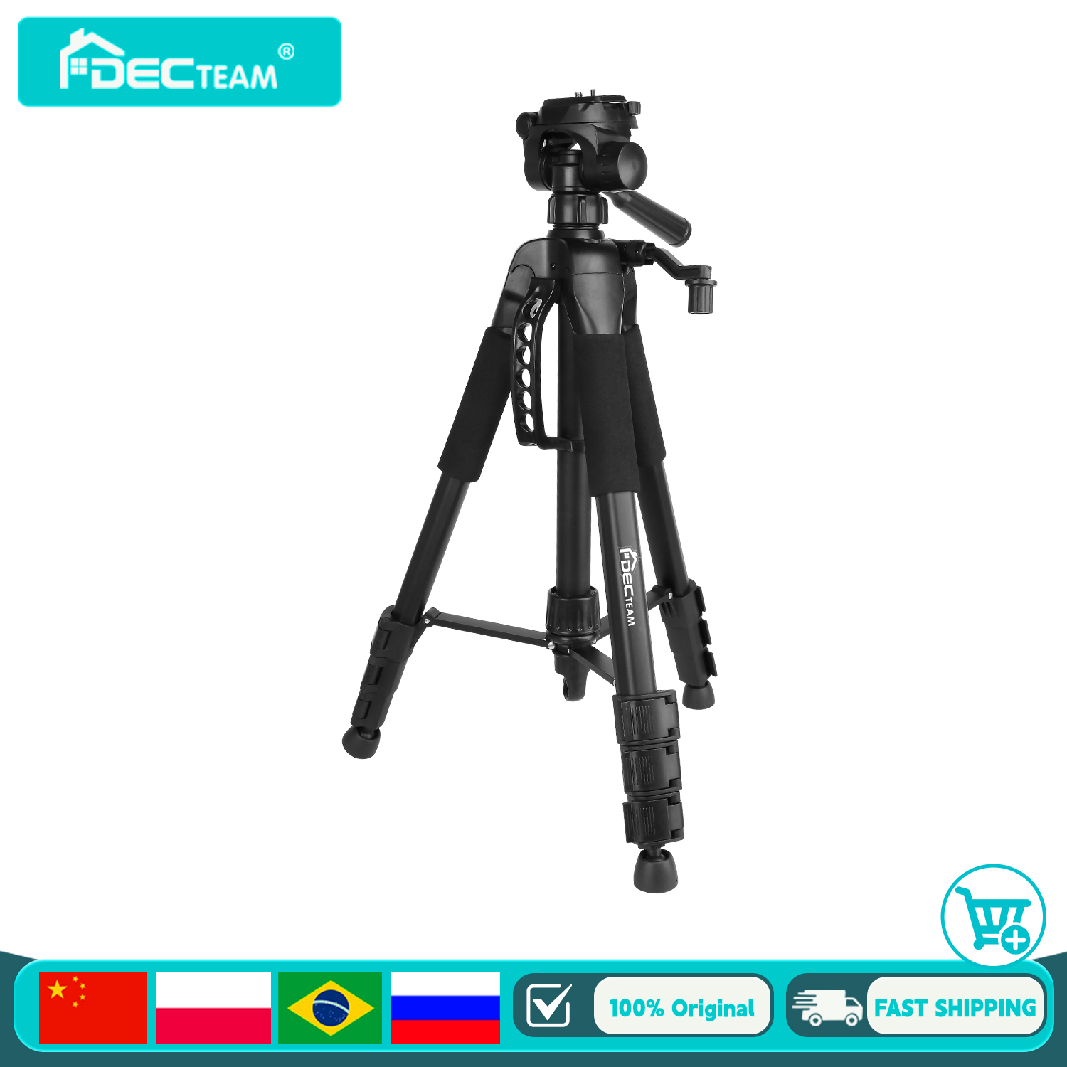 Decteam 4-Section Tripod For L - Spirit Level review and price